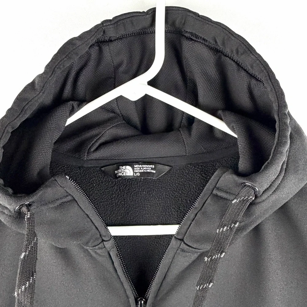 The North Face Mens L Black Full Zip Hoodie FBI Logo Thumb Hole